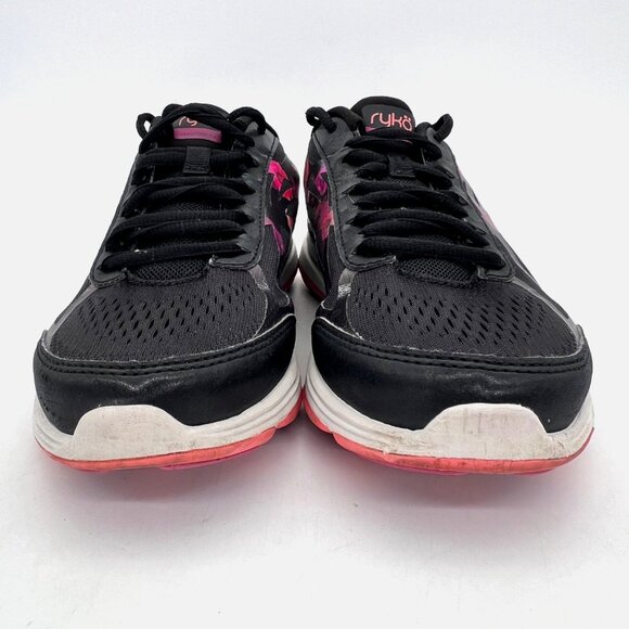 Ryka Devotion Plus 3 Sneakers Athletic Shoes Womens Size 8M Black & Pink Floral - Picture 6 of 16